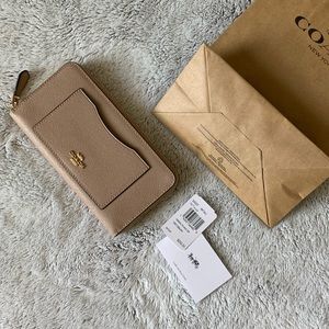 New Coach tan wallet